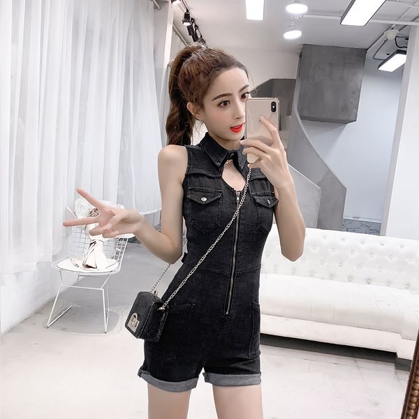 sleeveless denim jumpsuit women's 2021 new korean stretch slim high waist jumpsuit, Blue
sleeveless denim jumpsuit women's 2021 new korean stretch slim high waist jumpsuit, Blue