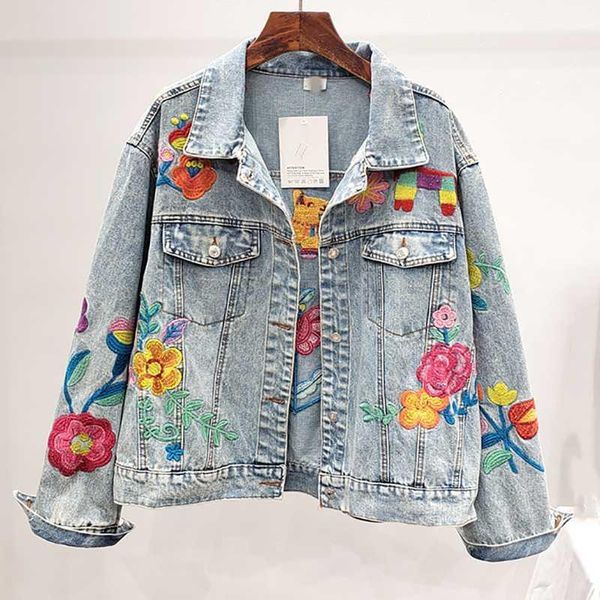 women's jackets seebeautiful fashion 2021 spring summer embroidery lapel long sleeve pockets loose cowboy jacket denim coat women w4391, Black;brown
women's jackets seebeautiful fashion 2021 spring summer embroidery lapel long sleeve pockets loose cowboy jacket denim coat women w4391, Black;brown