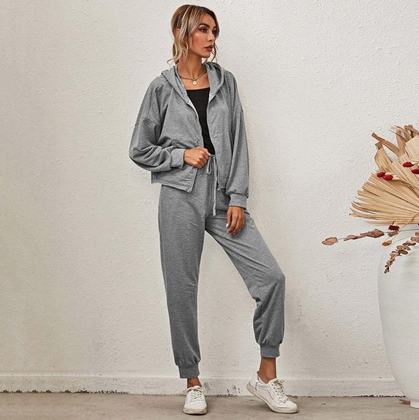 women's tracksuits fashion tracksuit winter solid color hooded zipper full sleeve sweatshirt sweatpants casual two piece set homewear#g, Gray
women's tracksuits fashion tracksuit winter solid color hooded zipper full sleeve sweatshirt sweatpants casual two piece set homewear#g, Gray