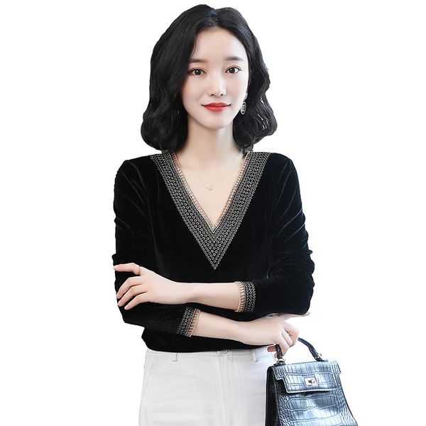 women's blouses & shirts fashion women v-neck casual full-sleeve solid color elegance embroidery spring autumn lady blouse shirt, White
women's blouses & shirts fashion women v-neck casual full-sleeve solid color elegance embroidery spring autumn lady blouse shirt, White
