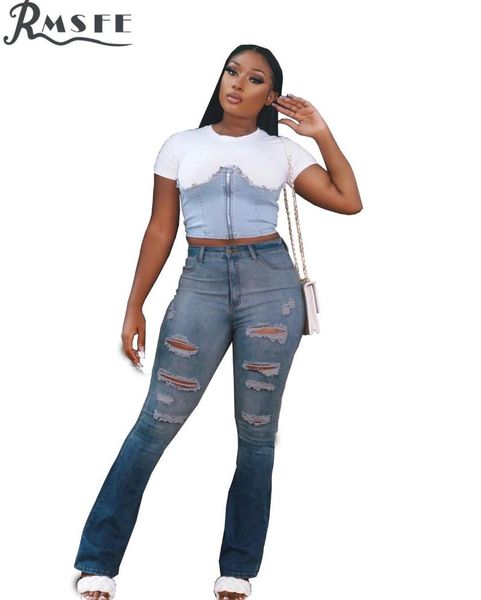 rmsfe 2020 tunic high waist party jean pants hole out full pants women shinny demin pant sets women summer, Blue
rmsfe 2020 tunic high waist party jean pants hole out full pants women shinny demin pant sets women summer, Blue