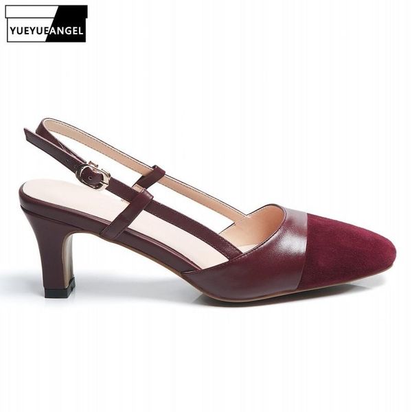 sandals elegant high heel women summer buckle square toe thick fashion solid color party real leather shoes, Black
sandals elegant high heel women summer buckle square toe thick fashion solid color party real leather shoes, Black
