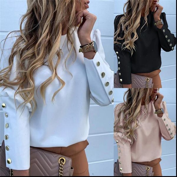 women long sleeve slim print buttons shirt blouses ol puff sleeve suit work formal business shirt blouses outwear, White
women long sleeve slim print buttons shirt blouses ol puff sleeve suit work formal business shirt blouses outwear, White