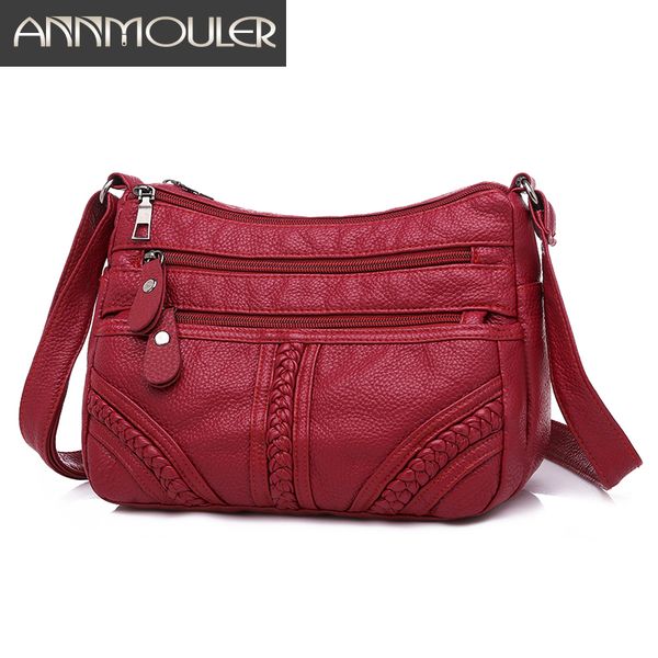 annmouler fashion women pu soft leather shoulder multi-layer crossbody quality small bag brand red handbag purse 200930
annmouler fashion women pu soft leather shoulder multi-layer crossbody quality small bag brand red handbag purse 200930