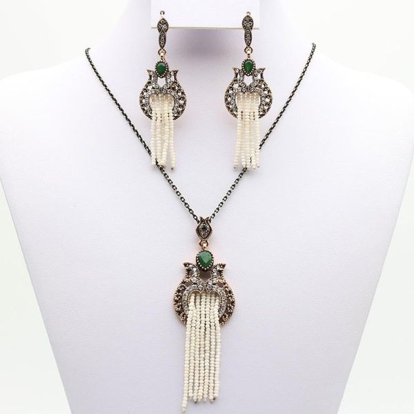 vintage bead tulips flower jewelry sets tassel earring beaded necklace antique gold color ethnic bride wedding jewelry, Silver
vintage bead tulips flower jewelry sets tassel earring beaded necklace antique gold color ethnic bride wedding jewelry, Silver