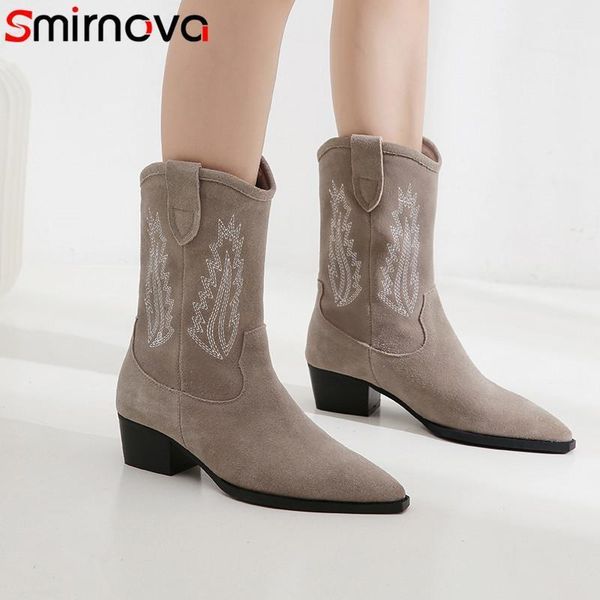 boots smirnova 2021 est cowboy european western woman pointed toe slip on embroider simple casual shoes women ankle boots1, Black
boots smirnova 2021 est cowboy european western woman pointed toe slip on embroider simple casual shoes women ankle boots1, Black