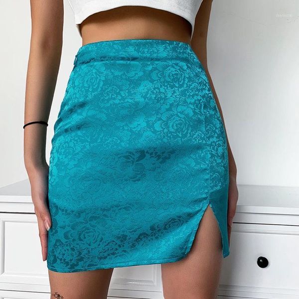 summer 2020 women jacquard split mini skirt satin high waist zip skirt women party blue ladies short1, Black
summer 2020 women jacquard split mini skirt satin high waist zip skirt women party blue ladies short1, Black