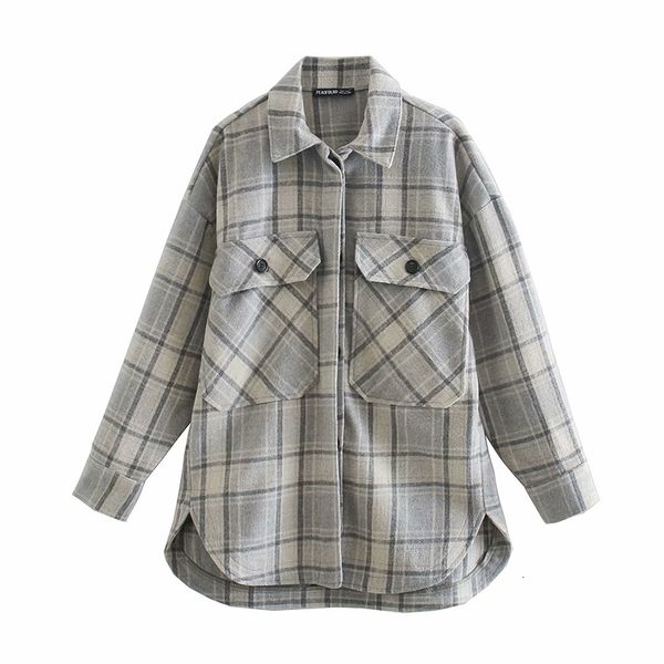 2021 new vintage stylish pockets oversized plaid jacket coat women fashion lapel collar long sleeve loose outerwear chic t l6em, Black;brown
2021 new vintage stylish pockets oversized plaid jacket coat women fashion lapel collar long sleeve loose outerwear chic t l6em, Black;brown