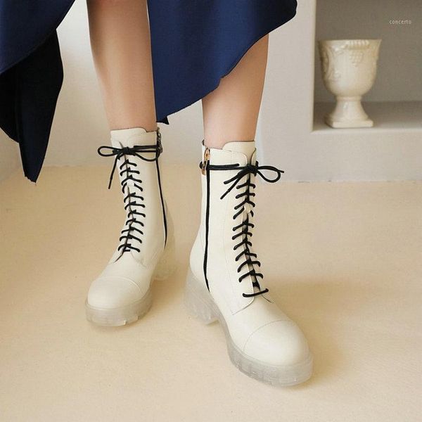 sianie tianie transparent clear sole woman's shoes winter autumn cross-tied white silver ankle boots for women heel martin boots1, Black
sianie tianie transparent clear sole woman's shoes winter autumn cross-tied white silver ankle boots for women heel martin boots1, Black