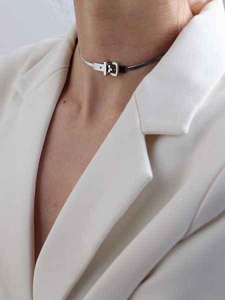 chokers timeless wonder titanium geo buckle snake chains necklace women stainless steel jewelry goth designer party choker ins 6892, Golden;silver
chokers timeless wonder titanium geo buckle snake chains necklace women stainless steel jewelry goth designer party choker ins 6892, Golden;silver