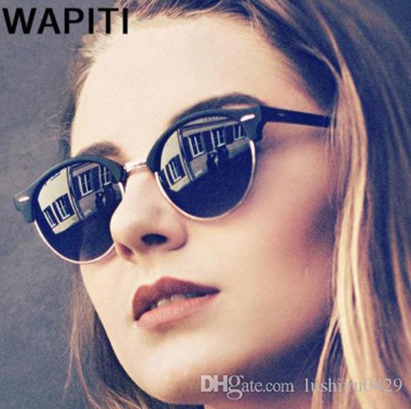 2018 wholesale classical round glasses women brand sunglasses colored lenses men driving glasses oculos goggles, White;black
2018 wholesale classical round glasses women brand sunglasses colored lenses men driving glasses oculos goggles, White;black