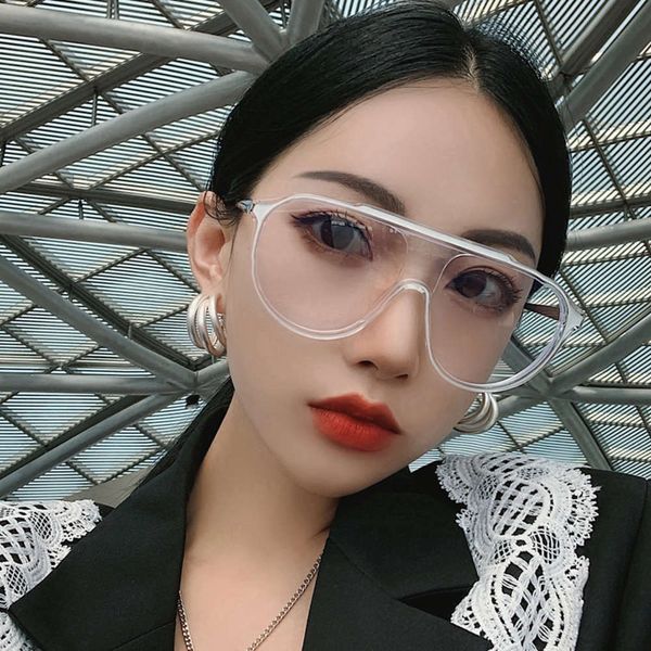glasses round frame transparent korean integrated women's round face large frame thin anti ultraviolet sunglasses trendy sunglasses men, White;black
glasses round frame transparent korean integrated women's round face large frame thin anti ultraviolet sunglasses trendy sunglasses men, White;black
