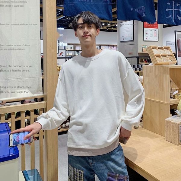 pzb80 and autumn 2020 fake winter two-piece sweater pullover men's youth loose round neck solid color trendy student pullover clothes, Black
pzb80 and autumn 2020 fake winter two-piece sweater pullover men's youth loose round neck solid color trendy student pullover clothes, Black