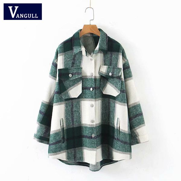 vangull vintage stylish pockets oversized plaid jacket coat women 2020 fashion lapel collar long sleeve loose outerwear chic top, Black;brown
vangull vintage stylish pockets oversized plaid jacket coat women 2020 fashion lapel collar long sleeve loose outerwear chic top, Black;brown