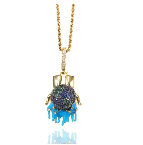 hip hop new zircon protect the earth pendant hip-hop necklacemen and women color zirconium drop oil environmental protection necklace whol, Silver
hip hop new zircon protect the earth pendant hip-hop necklacemen and women color zirconium drop oil environmental protection necklace whol, Silver