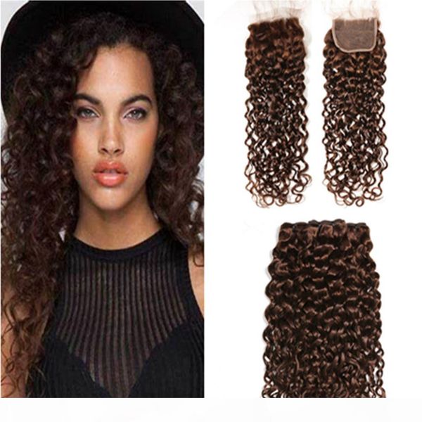 dark brown wet and wavy peruvian human hair weaves 3 bundles with closure #4 chocolate brown human hair wefts with lace closure 4x4, Black;brown
dark brown wet and wavy peruvian human hair weaves 3 bundles with closure #4 chocolate brown human hair wefts with lace closure 4x4, Black;brown