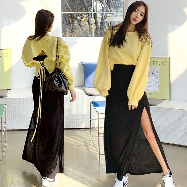 ahwls spring sweater 2020 summer lace dress open back new high split sweater dress modal up fashion casual suit 3.26 delivery l9hs8, Gray
ahwls spring sweater 2020 summer lace dress open back new high split sweater dress modal up fashion casual suit 3.26 delivery l9hs8, Gray