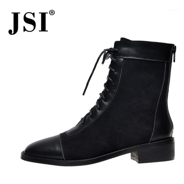 jsi mid-calf low square heel boots genuine leather woman winter square toe boots ladies cross-tied patchwork jo6281, Black
jsi mid-calf low square heel boots genuine leather woman winter square toe boots ladies cross-tied patchwork jo6281, Black