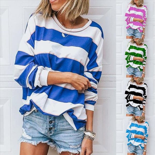 fashion striped print blouse shirt loose o neck tee casual autumn winter ladies female women long sleeve blusas pullover, White
fashion striped print blouse shirt loose o neck tee casual autumn winter ladies female women long sleeve blusas pullover, White
