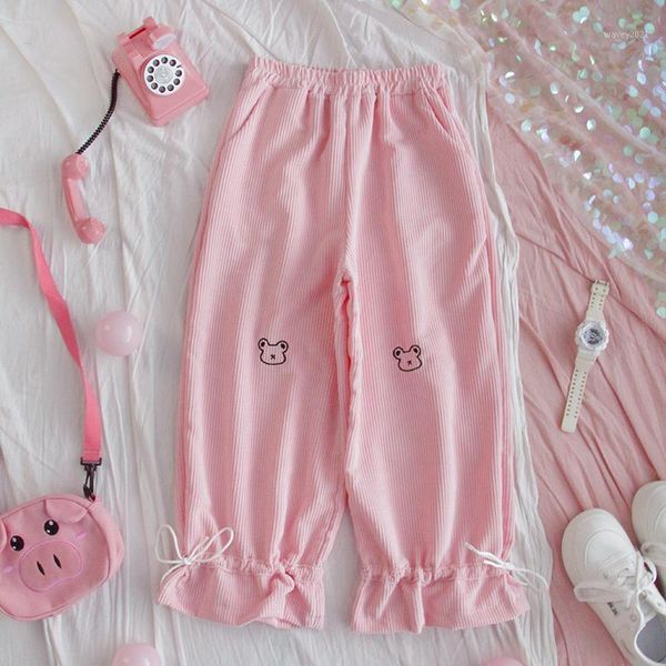 corduroy jogger pants women autumn winter japanese loose cute sweet soft sister casual trousers girl pants student1, Black;white
corduroy jogger pants women autumn winter japanese loose cute sweet soft sister casual trousers girl pants student1, Black;white