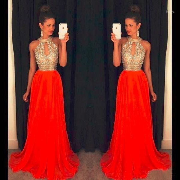 new orange long prom dresses a line halter crystal beading dress for graduation vestidos de formatura longo custom make dress1, White;black
new orange long prom dresses a line halter crystal beading dress for graduation vestidos de formatura longo custom make dress1, White;black