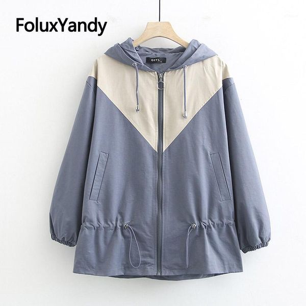 casual jackets women spring autumn coats outerwear hooded plus size jackets patchwork kkfy43991, Black;brown
casual jackets women spring autumn coats outerwear hooded plus size jackets patchwork kkfy43991, Black;brown