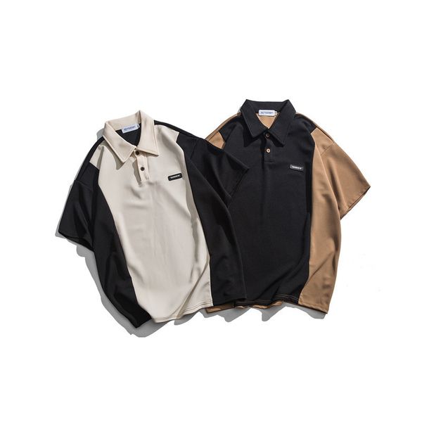 2021 new harajuku contrasting colors seam combining short-sleeved androgynous shirts kong style 9es3, White
2021 new harajuku contrasting colors seam combining short-sleeved androgynous shirts kong style 9es3, White
