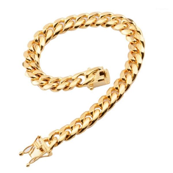 10mm wide new design 316l stainless steel gold color jewelry miami cuban curb chain gift men's women's bracelet bangle 7"-11&, Black
10mm wide new design 316l stainless steel gold color jewelry miami cuban curb chain gift men's women's bracelet bangle 7"-11&, Black