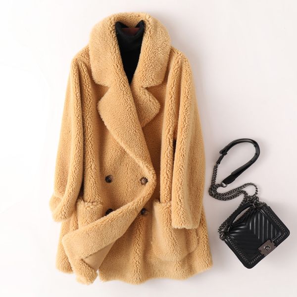 new winter thick sheep's wool artificial woman's jacket long down low female coats cute teddy coat outerwear plus size clothes pnn, Black
new winter thick sheep's wool artificial woman's jacket long down low female coats cute teddy coat outerwear plus size clothes pnn, Black