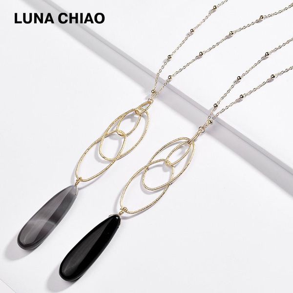 pendant necklaces chiao 4 colors grey black opal stone mulitple oval links long chain for women, Silver
pendant necklaces chiao 4 colors grey black opal stone mulitple oval links long chain for women, Silver