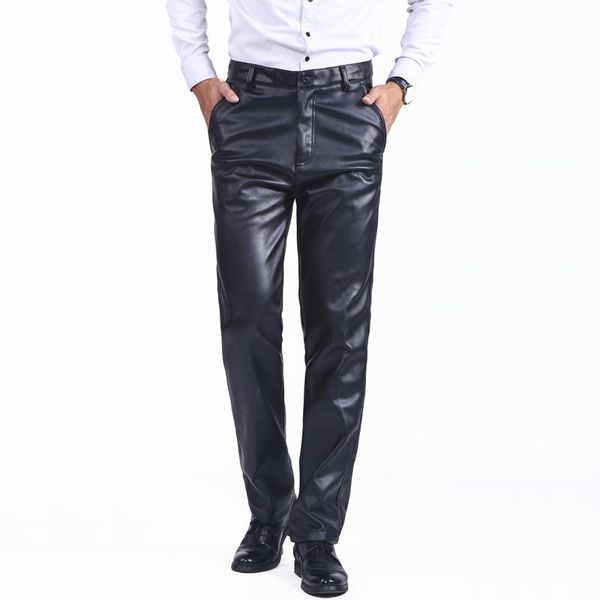 men's pants thoshine brand spring aumumn men leather high waist straight moto & biker trousers male pu faux casual, Black
men's pants thoshine brand spring aumumn men leather high waist straight moto & biker trousers male pu faux casual, Black