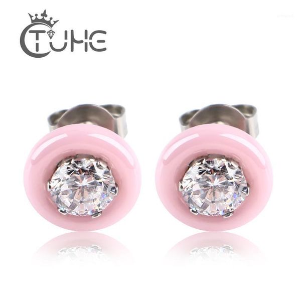 stud round pink black white ceramic earrings for women big crystal cz jewelry wedding wholesale1, Golden;silver
stud round pink black white ceramic earrings for women big crystal cz jewelry wedding wholesale1, Golden;silver