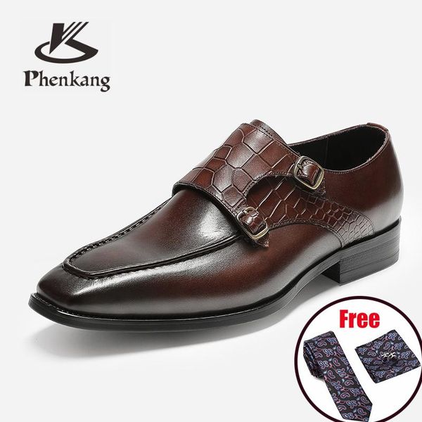 dress shoes phenkang men italian monk genuine leather pointed toe buckle mens oxford brogues wedding platform, Black
dress shoes phenkang men italian monk genuine leather pointed toe buckle mens oxford brogues wedding platform, Black