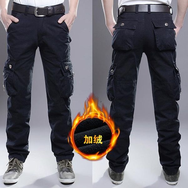 men's pants winter 100% cotton thermal thicken army tactics plus velvet overalls trousers men clothing, Black
men's pants winter 100% cotton thermal thicken army tactics plus velvet overalls trousers men clothing, Black