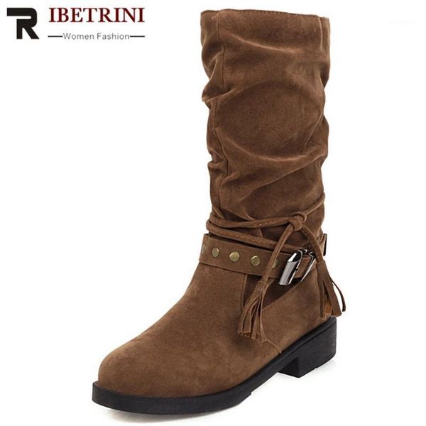 ribetrini new women elegant pleated mid-calf shoes women concise decorating boots comfy low chunky heels boots1, Black
ribetrini new women elegant pleated mid-calf shoes women concise decorating boots comfy low chunky heels boots1, Black
