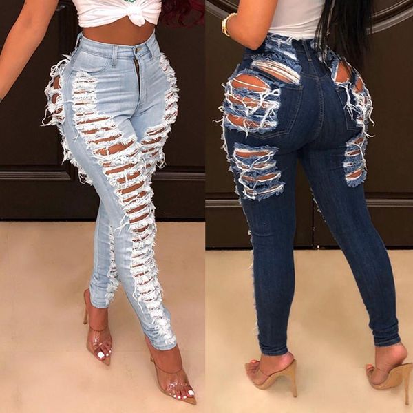 2019 fashion clothes women slim pants washed ripped hole gradient long jeans denim regular pants plus size s-2xl#g30, Blue
2019 fashion clothes women slim pants washed ripped hole gradient long jeans denim regular pants plus size s-2xl#g30, Blue