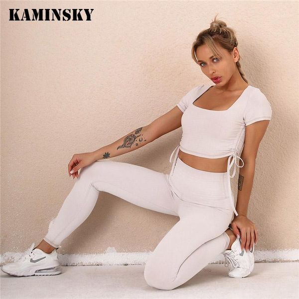 kaminsky women 2pcs set outfit workout clothes short sleeve shirt+high waist leggings fitness women drawstring tracksuit solid1, Gray
kaminsky women 2pcs set outfit workout clothes short sleeve shirt+high waist leggings fitness women drawstring tracksuit solid1, Gray