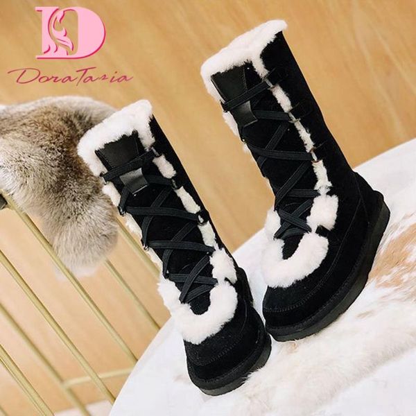 doratasia new ladies flat with snow boots fashion lace up plush boots women 2020 casual soft winter warm fur shoes woman, Black
doratasia new ladies flat with snow boots fashion lace up plush boots women 2020 casual soft winter warm fur shoes woman, Black