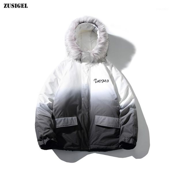 zusigel new japanese style gradient color mens fur parka thicken warm loose parka men winter 2019 hooded zipper jacket men coat1, Black
zusigel new japanese style gradient color mens fur parka thicken warm loose parka men winter 2019 hooded zipper jacket men coat1, Black