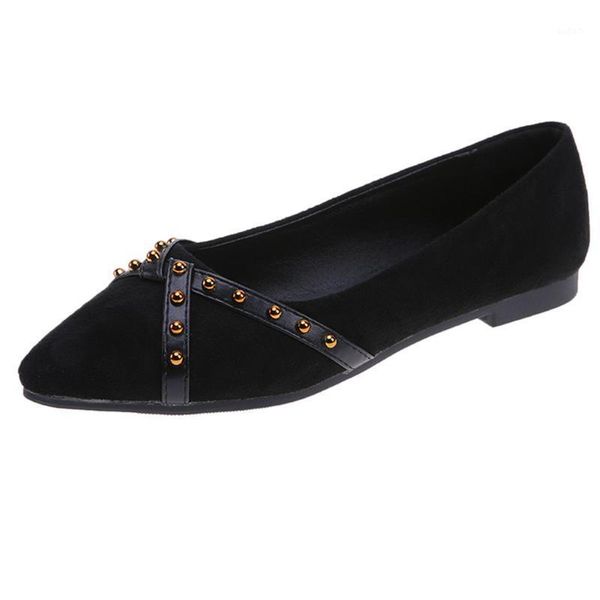 dress shoes retro rivets wild single fashion women pointed toe comfortable shallow slip-on casual suede loafers1, Black
dress shoes retro rivets wild single fashion women pointed toe comfortable shallow slip-on casual suede loafers1, Black