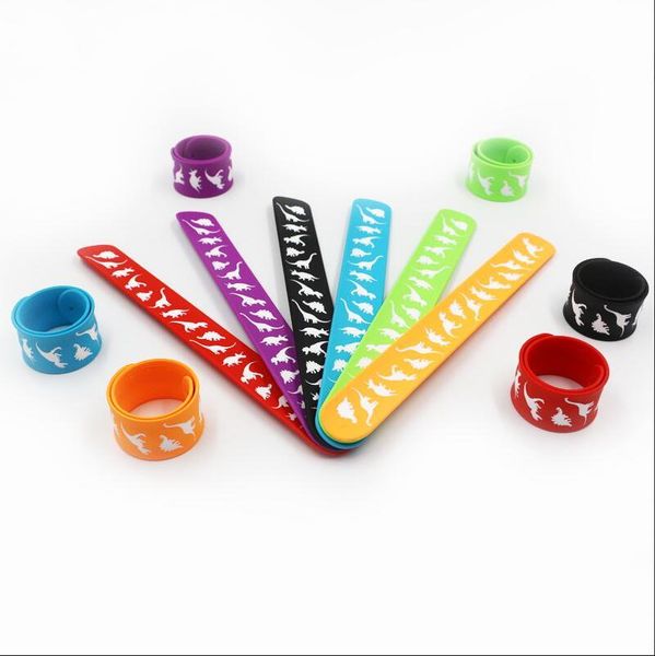 creative dinosaur pattern silicone slap snap wrap bracelet wristband jewelry kids lovely gift ing, Silver
creative dinosaur pattern silicone slap snap wrap bracelet wristband jewelry kids lovely gift ing, Silver