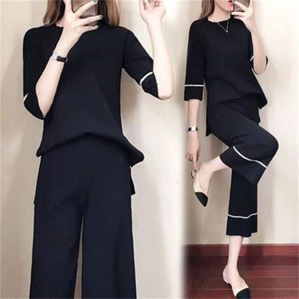 women's casual knitted ice silk suit two summer outfits of piece and pants ujlj, White
women's casual knitted ice silk suit two summer outfits of piece and pants ujlj, White