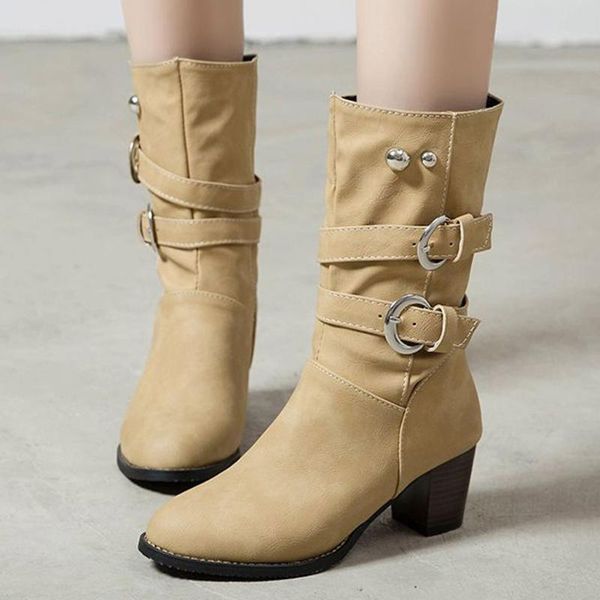 women boots 2020 thick heel mid calf boots women winter female casual shoes high heel botines mujer, Black
women boots 2020 thick heel mid calf boots women winter female casual shoes high heel botines mujer, Black