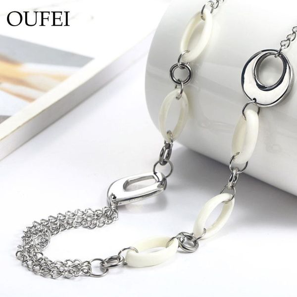 oufei stainless steel jewelry woman layered long necklace for women fashion necklace 2020 jewelry advanced accessories wholesale, Silver
oufei stainless steel jewelry woman layered long necklace for women fashion necklace 2020 jewelry advanced accessories wholesale, Silver