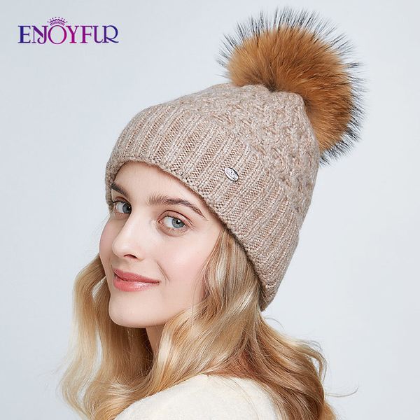 enjoyfur winter hats for women natural fur pompom hat warm autumn beanies for female fashion skullies lady caps 201027, Blue;gray
enjoyfur winter hats for women natural fur pompom hat warm autumn beanies for female fashion skullies lady caps 201027, Blue;gray