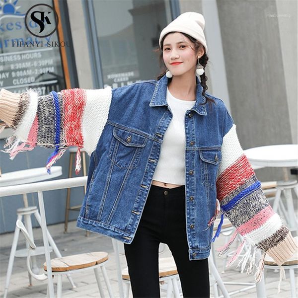 fashion tassel spliced long sleeve denim jacket women basic coat 2019 spring new loose jeans jackets women streetwear outerwear1, Black;brown
fashion tassel spliced long sleeve denim jacket women basic coat 2019 spring new loose jeans jackets women streetwear outerwear1, Black;brown