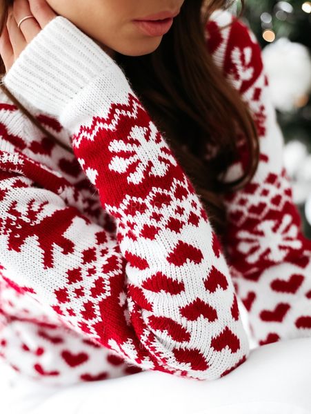 women's sweater knitted chirstmas new year dear eve women's casual style long sleeve sweater pullover top, White;black
women's sweater knitted chirstmas new year dear eve women's casual style long sleeve sweater pullover top, White;black