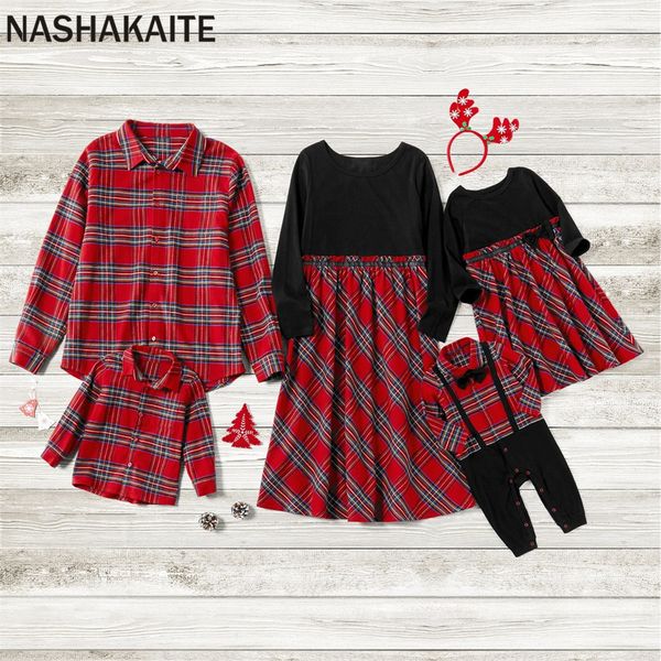 nashakaite family matching clothes red plaid mom daughter dress christmas pajamas family kits necktie baby romper family look lj201111, Blue
nashakaite family matching clothes red plaid mom daughter dress christmas pajamas family kits necktie baby romper family look lj201111, Blue