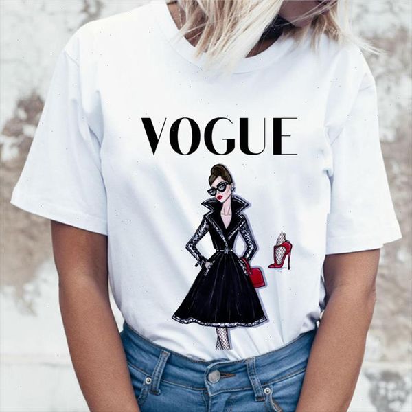 vogue printed t shirt summer style fashion women t shirt funny harajuku short sleeve casual tees lovely women, White
vogue printed t shirt summer style fashion women t shirt funny harajuku short sleeve casual tees lovely women, White
