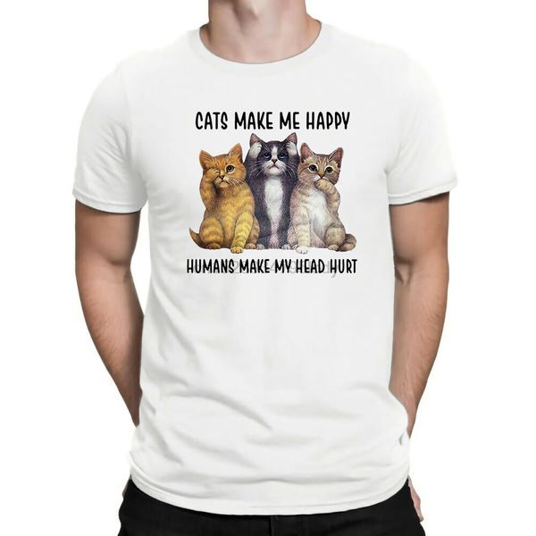 кошки make me happy humans make my head hurt смешные mens белый хлопок tee балахон дизайнеров футболки толстовка
кошки make me happy humans make my head hurt смешные mens белый хлопок tee балахон дизайнеров футболки толстовка